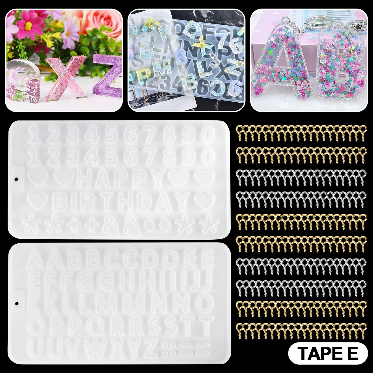 Alphabet Letter Number Silicone Mold DIY Jewelry Making Epoxy Resin Crafts Mould